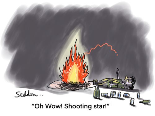 "Oh Wow! Shooting star!"