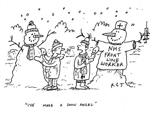 "I've made a snow angel."