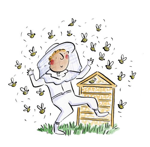 A dancing beekeeper 