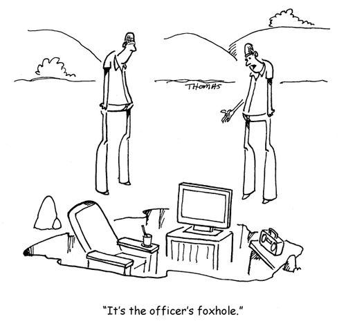 "It's the officers foxhole."