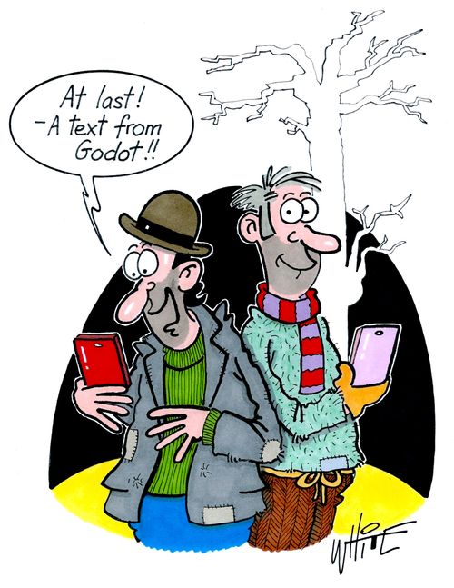"At last! -  A text from Godot!!"