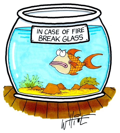In case of fire break glass