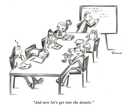 "And now let's get into the details."