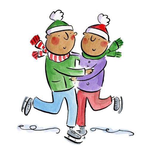 Ice skating boyfriends