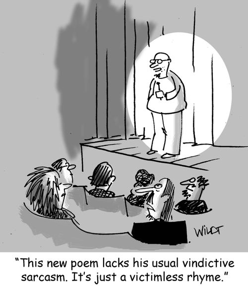 "This new poem lacks his usual vindictive sarcasm. It's just a victimless rhyme."