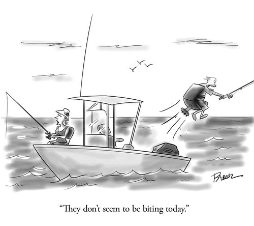 "They don't seem to be biting today."