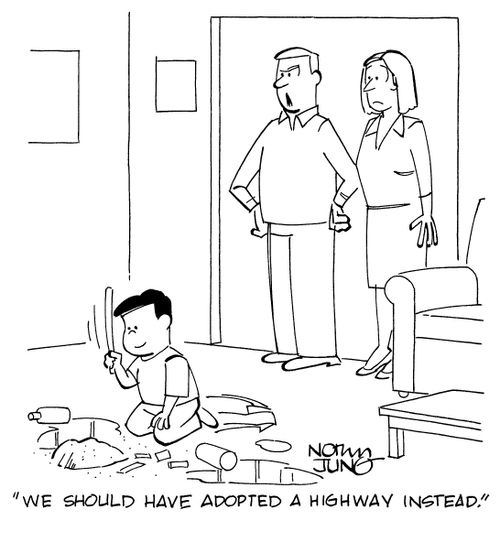 "We should have adopted a highway instead."