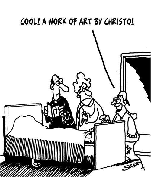 "Cool! A work of art by Christo!"