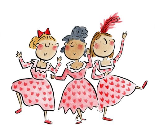 Three women dancing