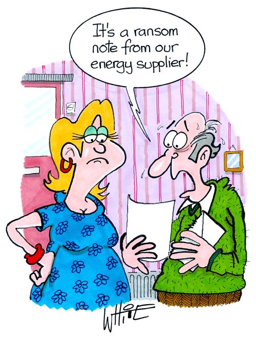 "It's a ransom note from our energy supplier!"