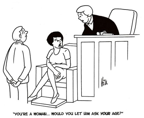 "You're a woman. . . would you let him ask your age?"