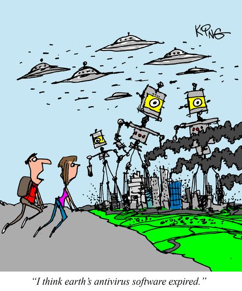 "I think earth's antivirus software expired."