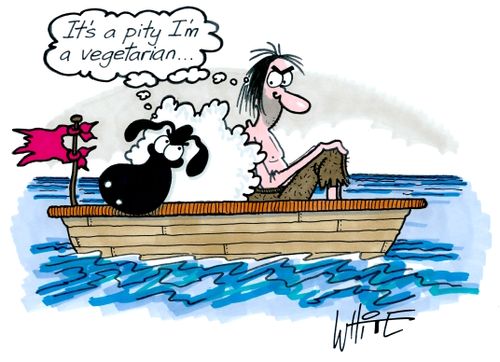 "It's a pity I'm a vegetarian..."