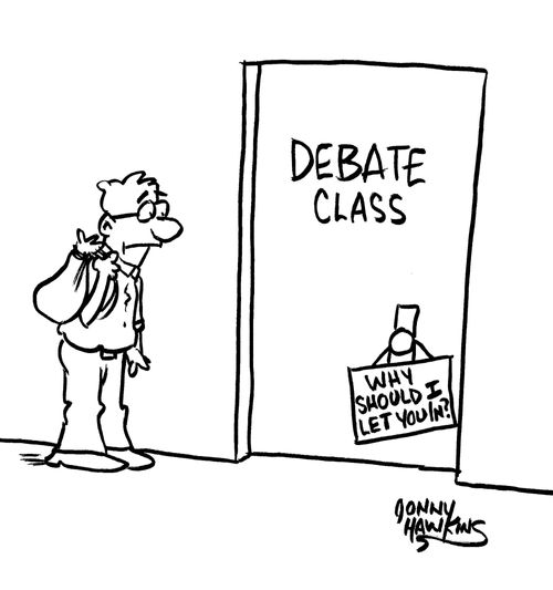 Debate Class: "Why Should I Let You In?"