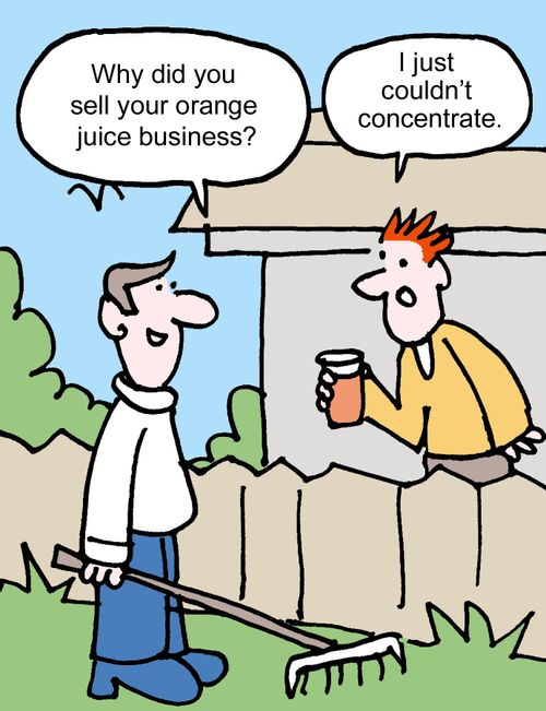 "Why did you sell your orange juice business?"