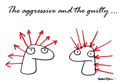 The aggressive and the guilty. . .