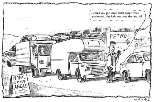 Petrol 10 kms ahead