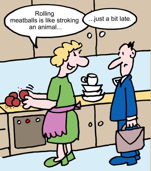 "Rolling meatballs is like stroking an animal...."