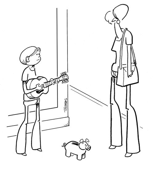 A child busking