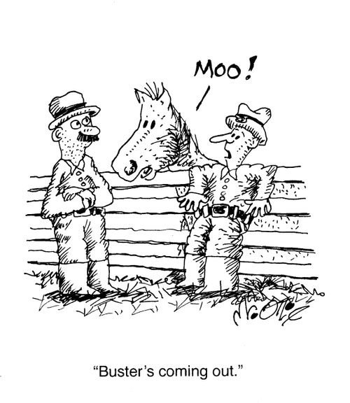 "Buster's coming out."