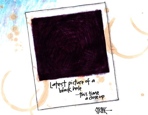 Latest picture of a black hole. . . this time a close up.