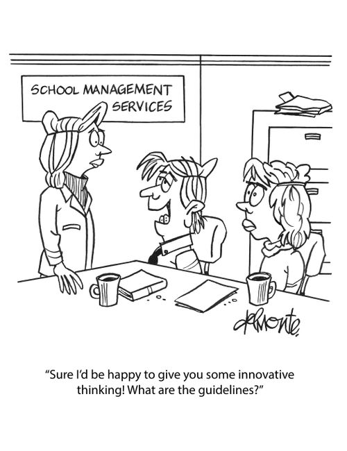 "Sure I'd be happy to give you some innovative thinking! What are the guidelines?"