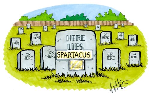 Here Lies Spartacus. . . Or Here.