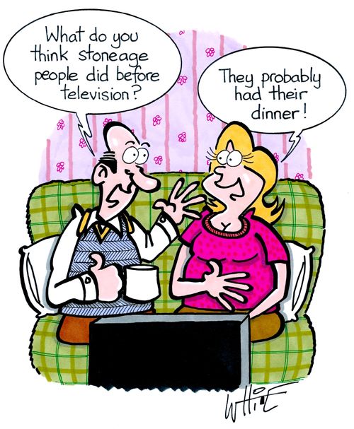 "What do you think Stoneage people did before television?"