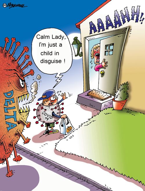 "Calm Lady, I'm just a child in disguise!"