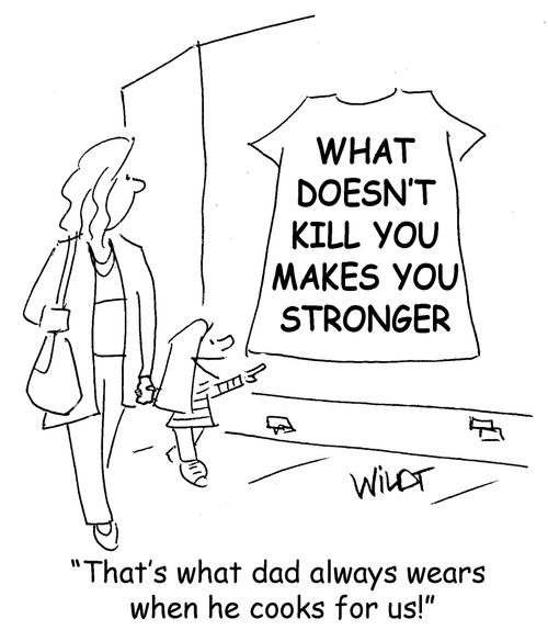 "That's what dad always wears when he cooks for us!"