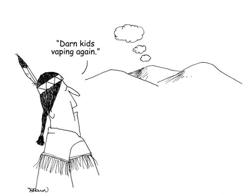 "Darn kids vaping again."