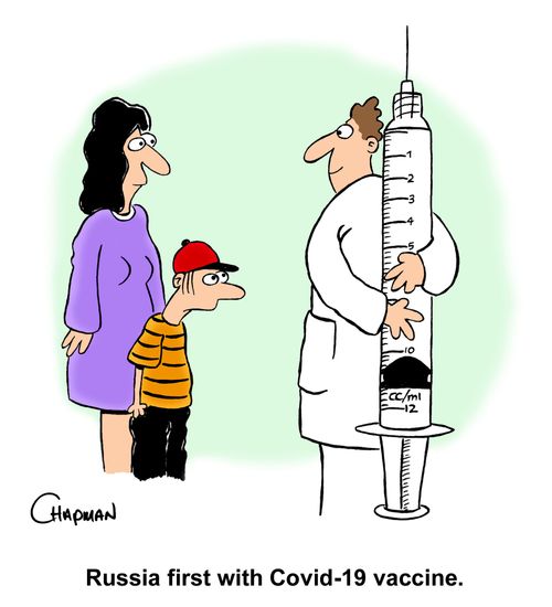 Russia first with Covid-19 vaccine.