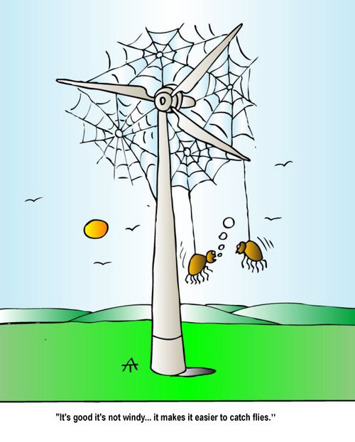 "It's good it's not windy. . . it makes it easier to catch flies."