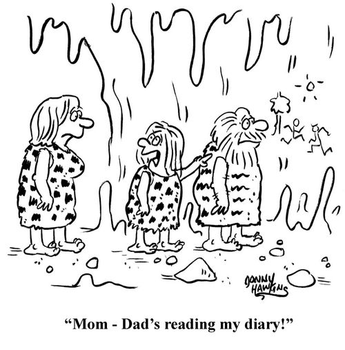 "Mom - Dad's reading my diary!"