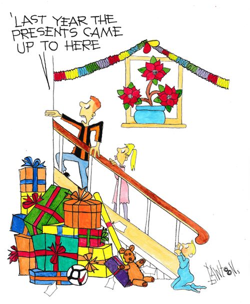 "Last year the presents came up to here."