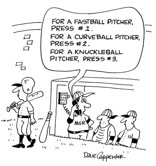 "For a fastball pitcher press #1..."
