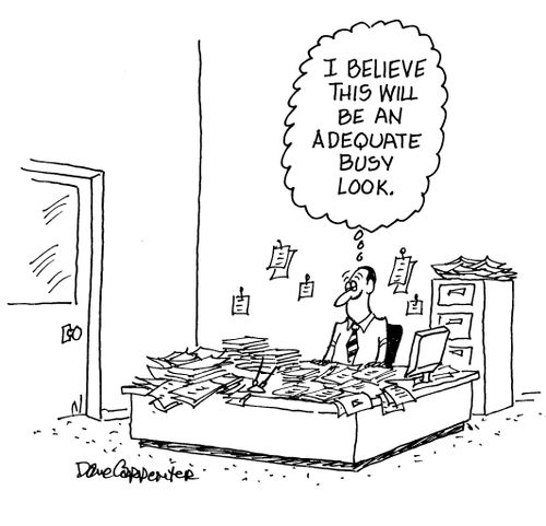 "I believe this will be an adequate busy look."