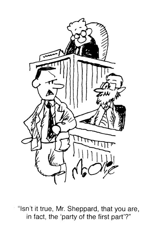 "Isn't it true, Mr. Sheppard, that you are, in fact, the 'party of the first part'?"