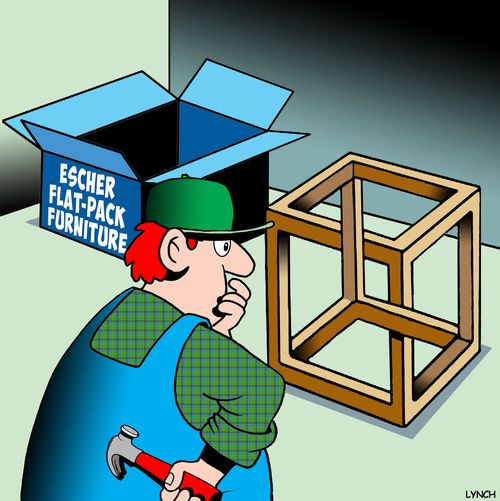 Escher flat-pack furniture 
