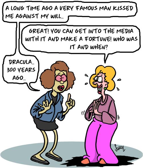 "A long time ago a very famous man kissed me against my will..."