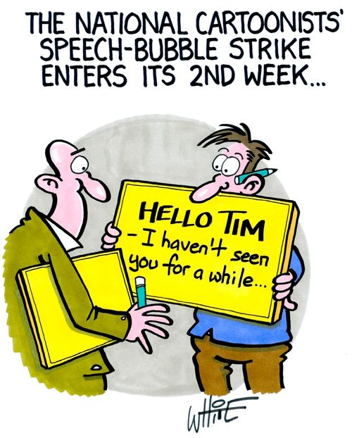 The national cartoonists' speech-bubble strike enters its 2nd week...