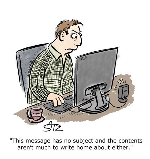 "This message has no subject and the contents aren't much to write home about either."