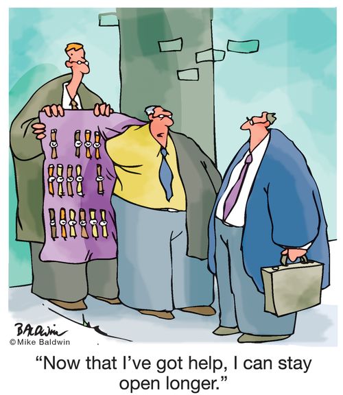 "Now that I've got help, I can stay open longer."