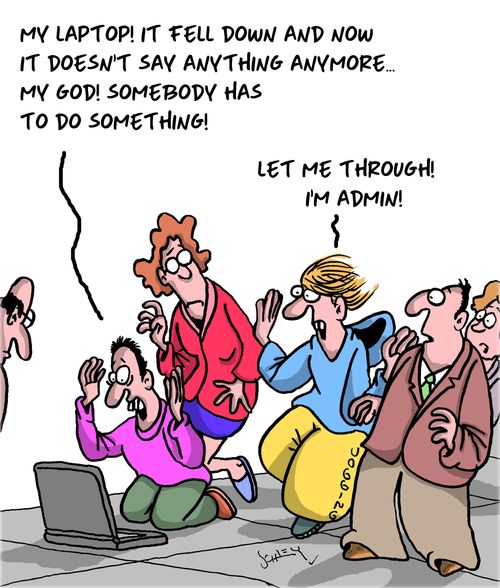 "Let me through! I'm admin!"