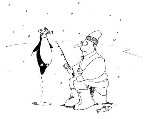 Penguin Ice Fishing