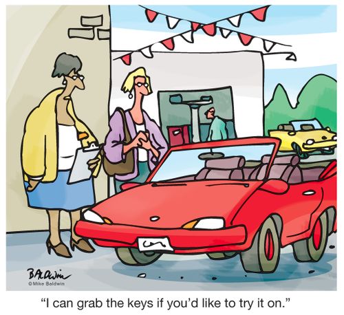 "I can grab the keys if you'd like to try it on."