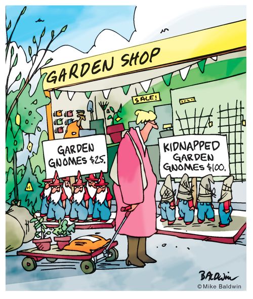 Kidnapped garden gnomes