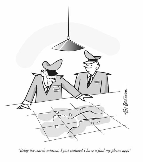 "Belay the search mission. I just realized I have a find my phone app."