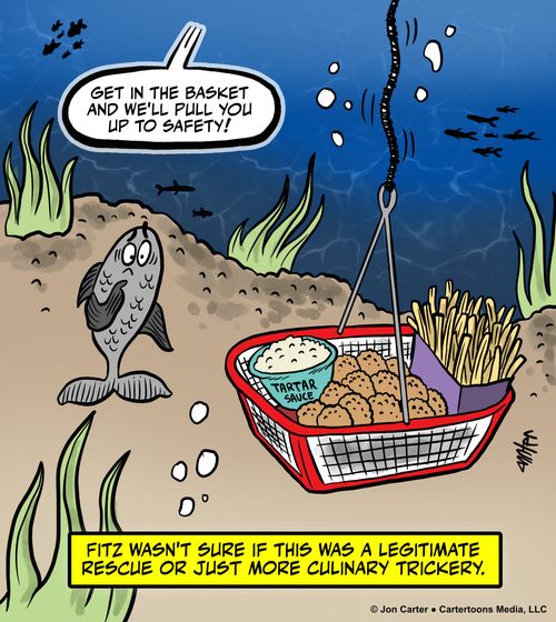 Fitz wasn't sure if this was a legitimate rescue or just more culinary trickery.