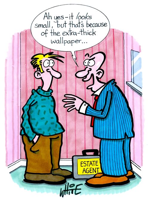 "Ah yes - it looks small, but that's because of the extra-thick wallpaper. . ."